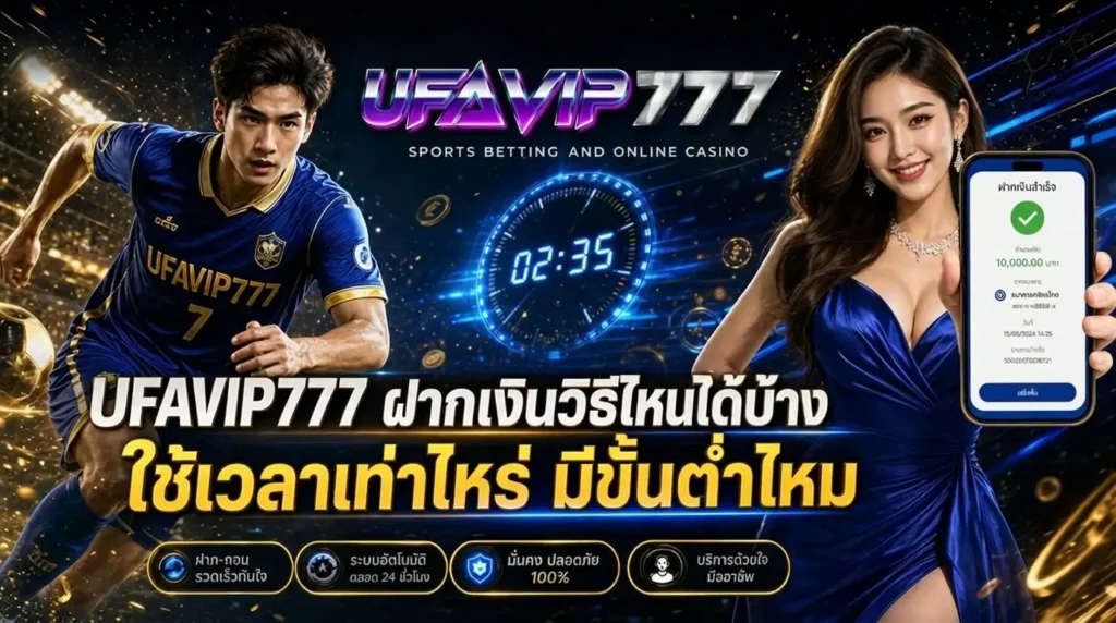 UFAVIP777 ฝากเงินวิธีไหนได้บ้าง